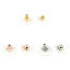 Picture of 304 Stainless Steel Ear Nuts Post Stopper Earring Findings Round Multicolor 11mm Dia.