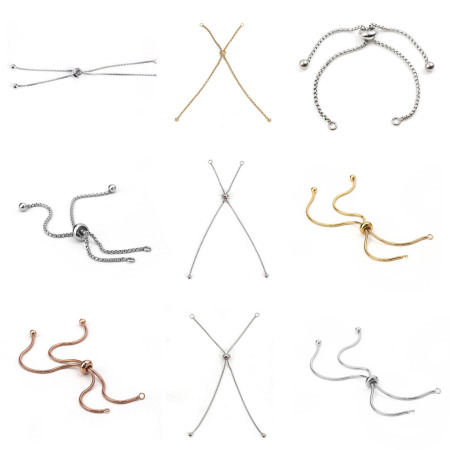 304 Stainless Steel Slider/Slide Extender Chain Multicolor