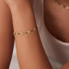 Picture of 304 Stainless Steel Ins Style Bracelets 18K Gold Plated Multicolor Daisy Flower Butterfly Enamel 17cm(6 6/8") long