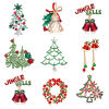Picture of Exquisite Pin Brooches Christmas Tree Christmas Jingle Bell Multicolor Enamel