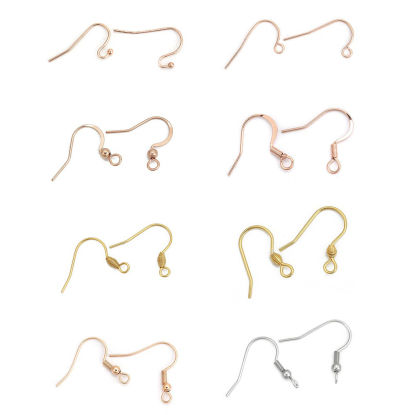 10/20pcs 17mm Hypoallergenic Plastic Earring Hooks With Stainless