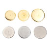 Picture of Stainless Steel Ear Post Stud Earrings Round Gold Plated Cabochon Settings (Fits 12mm Dia.) 14mm( 4/8") x 13mm( 4/8"), Post/ Wire Size: 0.7mm, 4 PCs