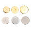 Immagine di Acciaio Inossidabile Orecchini a Perno Tondo Oro Placcato (Adatti Basi per Cabochon 12mm) 14mm x 13mm, Posta / Filo Dimensione: 0.7mm, 4 Pz