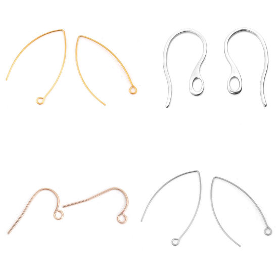 Picture of Stainless Steel Ear Wire Hooks Earring Multicolor With Loop
