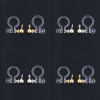 Picture of Resin & Stainless Steel No Piercing Ear Clips Earring Findings Round Silver Tone W/ Loop 11mm( 3/8") x 11mm( 3/8"), 10 PCs
