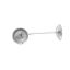 Изображение 304 Stainless Steel Ear Post Stud Earrings Round Silver Tone 6mm( 2/8") Dia., Post/ Wire Size: (21 gauge), 30 PCs