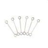 Изображение 304 Stainless Steel Eye Pins Silver Tone 30mm(1 1/8") long, 0.7mm (21 gauge), 100 PCs