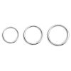 Picture of 304 Stainless Steel Keychain & Keyring Round Silver Tone 20mm Dia., 10 PCs