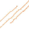 Picture of 304 Stainless Steel & Glass Link Curb Chain Drop Gold Plated Grayish White 8x3mm, 1 M