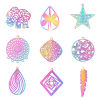 Picture of Stainless Steel Filigree Stamping Charms Elephant Animal AB Color Plating 24mm x 22mm, 10 PCs