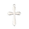 Picture of Stainless Steel Religious Charms Cross Silver Tone 15mm x 10mm, 10 PCs