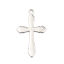 Изображение Stainless Steel Religious Charms Cross Silver Tone 15mm x 10mm, 10 PCs