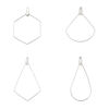 Imagen de Acero Inoxidable Colgantes Gota Tono de Plata 50mm x 23mm, 10 Unidades
