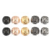Picture of 304 Stainless Steel Casting Beads Round Antique Silver Color Cancer Sign Of Zodiac Constellations About 10mm Dia., Hole: Approx 4.3mm, 1 Piece