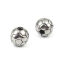 Bild von 304 Edelstahl Guss Perlen Fußball Antiksilber ca. 10mm D., Loch: ca. 1.6mm, 2 Stück