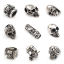 Imagen de 304 Acero Inoxidable Fundición Cuentas Cráneo Plata Antigua 11mm x 10mm, Agujero: Aprox 6.1mm, 2 Unidades