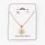 Imagen de Acero Inoxidable & Cobre Galaxia Joyería Collar Pendiente Juego Tono de Plata Ronda Estrella Claro Circón Artificial 44cm longitud, 0.5cm Dia, Post/ Wire Size: (21 gauge), 1 Juego