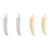 Picture of 304 Stainless Steel Earrings Gold Plated Arc 5.1cm x 0.7cm, Post/ Wire Size: (21 gauge), 1 Pair