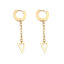 Image de Boucles d'Oreilles Créole Anneaux en Acier Inoxydable Doré Annulaire Triangle 45mm x 14mm , Epaisseur de Fil: (20 gauge), 1 Paire