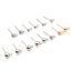 Picture of Stainless Steel Ear Nuts Post Stopper Earring Findings Silver Tone Round W/ Loop 7mm x 4mm, Post/ Wire Size: (21 gauge), 10 PCs