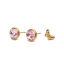 Изображение Stainless Steel Ear Post Stud Earrings Gold Plated Round Champagne Rhinestone 10mm Dia., Post/ Wire Size: (20 gauge), 2 PCs