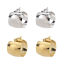 Picture of 304 Stainless Steel Hoop Earrings Gold Plated Round 28mm x 21mm, Post/ Wire Size: (17 gauge), 1 Pair
