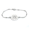 Picture of 304 Stainless Steel Bracelets Silver Tone Heart 19cm(7 4/8") long, 1 Piece