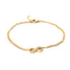 Picture of Stainless Steel Bracelets Silver Tone Infinity Symbol Clear Cubic Zirconia 20cm(7 7/8") long, 1 Piece