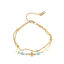 Image de Bracelets en Acier Inoxydable Doré Croix Multicouche 17cm long, 1 Pièce