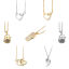 Picture of Stainless Steel Necklace Gold Plated Whistle Clear Cubic Zirconia 45cm(17 6/8") long, 1 Piece