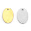 Picture of Stainless Steel Charms Oval Gold Plated Blank Stamping Tags One Side 13mm x 9mm, 5 PCs