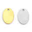 Bild von Edelstahl Charms Oval Vergoldet Blank Schild zu Gravieren 13mm x 9mm, 5 Stück