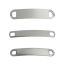Imagen de 304 Acero Inoxidable Conectores Rectángulo Tono de Plata Puede Tallar Llana Un Lado 45mm x 10mm, 5 Unidades