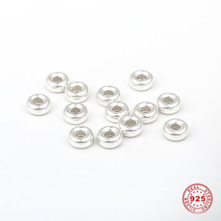 Plata de Ley Cuentas Ronda Plata 8mm Dia., 1 Gramo (Approx 1-2 PCs)