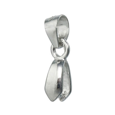 Plata de Ley Pellizque Fianzas Clip Plata 11mm x 4mm, 1 Unidad