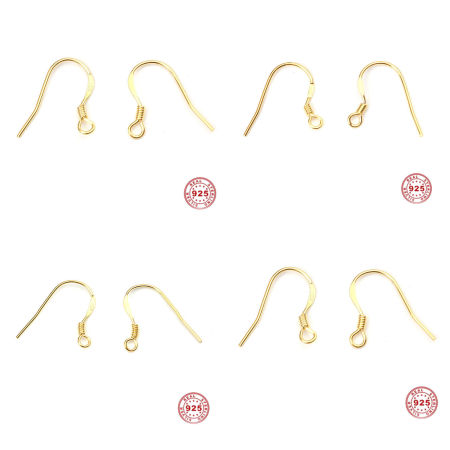 Sterling Silver Earrings Findings Silver W/ Loop 17mm x 15mm, Post/ Wire Size: (22 gauge), 1 Gram (Approx 6-8 PCs)