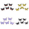 Picture of Zinc Based Alloy Charms Light Golden Multicolor Butterfly Animal Enamel 20mm x 15mm