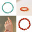 Picture of Turquoise ( Natural ) Elastic Stretch Handmade Beaded Rings Multicolor 1 Piece