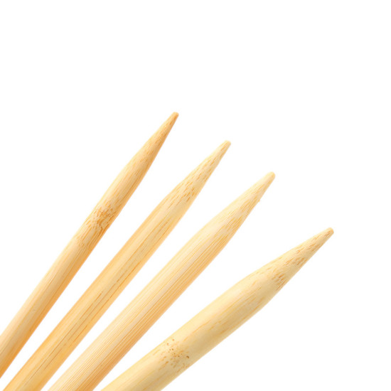 Picture of Bamboo Single Pointed Knitting Needles Natural 15cm(5 7/8") long