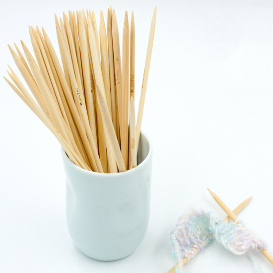 Picture of Bamboo Double Pointed Knitting Needles Natural 13cm(5 1/8") long