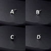 Picture of Copper Stylish Ear Post Stud Earrings Platinum Plated Capital Alphabet/ Letter Message " A-Z "