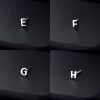 Picture of Copper Stylish Ear Post Stud Earrings Platinum Plated Capital Alphabet/ Letter Message " A-Z "