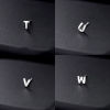 Picture of Copper Stylish Ear Post Stud Earrings Platinum Plated Capital Alphabet/ Letter Message " A-Z "