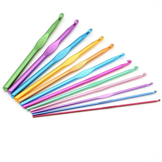 Picture of Aluminum Crochet Hooks Needles Multicolor 15cm(5 7/8") long