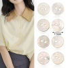 Picture of Natural Shell Sewing Buttons Scrapbooking 2 Holes Round 11mm Dia