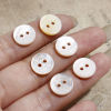 Picture of Natural Shell Sewing Buttons Scrapbooking 2 Holes Round 11mm Dia