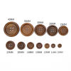 Bild von Natürliches Holz Knöpfe Scrapbooking 4 Löcher Rund Schwarz 11.5mm D., 100 Stück