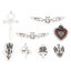 Immagine di Lega di Zinco Halloween Charms Argento Antico 10 Pz