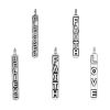 Picture of Zinc Based Alloy Positive Quotes Energy Charms Antique Silver Color Rectangle Word Message
