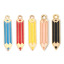 Image de 10 Pcs Breloques Bijoux d'Ecole en Alliage de Zinc Multicolore Crayon Émail